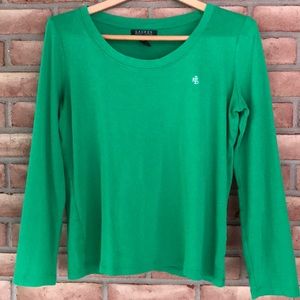 Ralph Lauren size XL Kelly green, long sleeved top